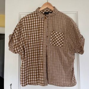 United by Blue gingham boxy button up